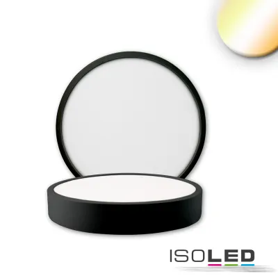 LED Deckenleuchte PRO schwarz, 8W, rund, DN120, ColorSwitch 2700|3000|4000K, dimmbar