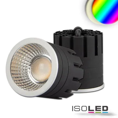 LED Spot RGB+3000K GU10 8W, 5-polig, 24V DC, silber, 60°, CRI80