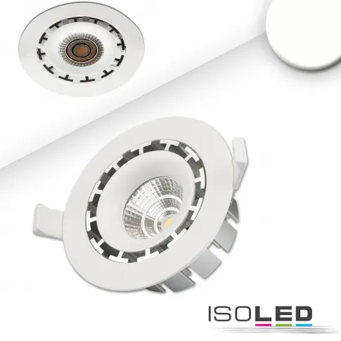 LED Einbaustrahler COB, weiß, 15W, 45°, rund, neutralweiß, dimmbar