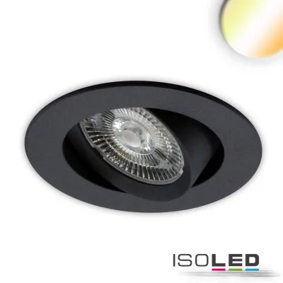 LED Einbauleuchte Sunset Slim68 schwarz, rund, 9W, 1800-2800K, Dimm-to-warm