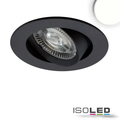 LED Einbauleuchte Slim68 MiniAMP schwarz, rund, 8W, 24V DC, neutralweiß, nicht dimmbar