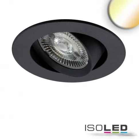 LED Einbauleuchte Slim68 Alu schwarz, rund, 6W|6W, 24V DC, weißdynamisch 2700-5700K