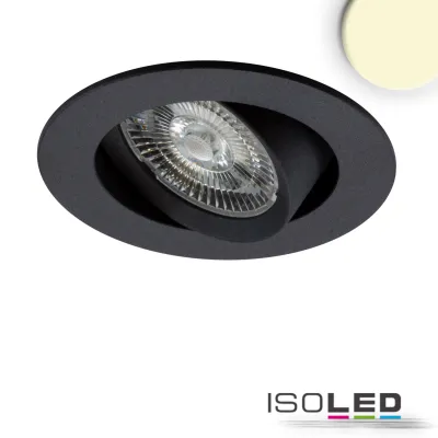 LED Einbauleuchte Slim68 MiniAMP schwarz, rund, 8W, 24V DC, warmweiß, dimmbar