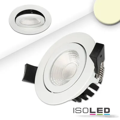 LED Einbaustrahler, weiß, 8W, 36°, rund, warmweiß, IP65, dimmbar