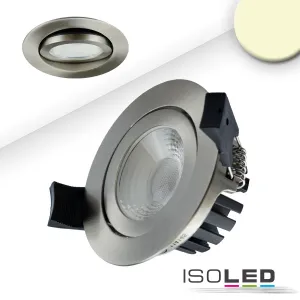 LED Einbaustrahler, silber, 8W, 36°, rund, warmweiß, IP65, dimmbar