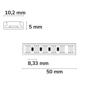LED AQUA RGB PU Linear Flexband, 24V DC, 14,4W, IP68, 5m Rolle, 120 LED/m