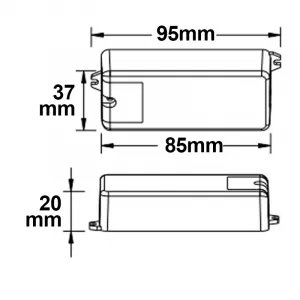 Wisch-Schalter mit Sensorkopf silber, Wischdistanz 6cm, 230V, 500VA