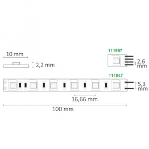 LED SIL825 Flexband, 24V DC, 14,4W, IP20, 2500K, 5m Rolle, 60 LED/m