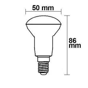 E14 R50 LED-Strahler, 5W, warmweiß, frosted