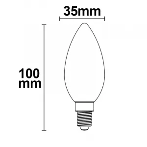 E14 LED Kerze, 2W, milky, warmweiß, dimmbar