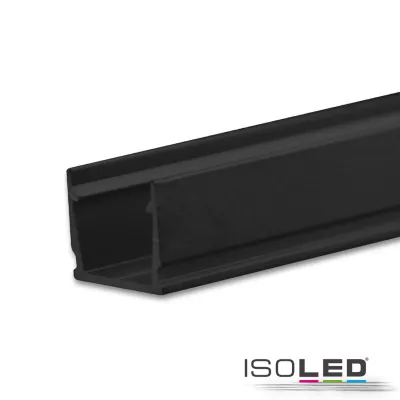 LED Aufbauprofil SURF10 Aluminium schwarz RAL 9005, 200cm