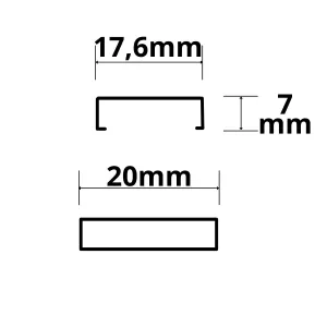Montageklammer schwarz für Profile SURF12/DIVE12/ROUND12-14/ECK10