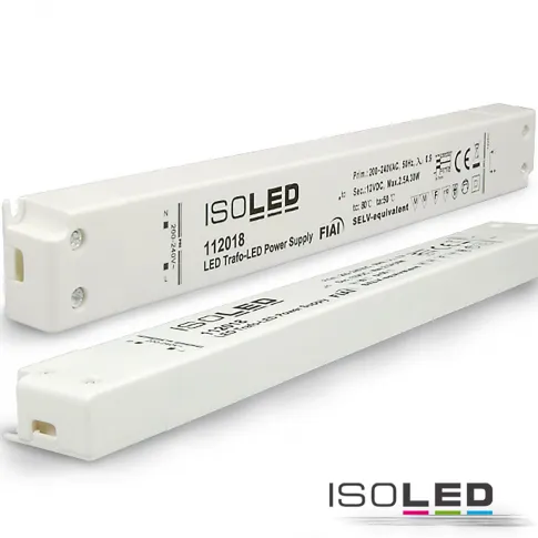 LED Trafo 12V/DC, 0-30W, ultraslim, SELV