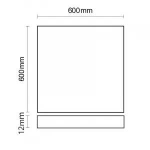 LED Panel frameless, 600 diffus, 50W, warmweiß, 1-10V dimmbar