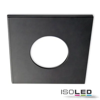Cover Aluminium eckig schwarz matt für Einbaustrahler Sys-68
