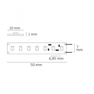 LED CRI930 Vollspektrum Linear Flexband, 24V DC, 14W, IP20, 3000K, 5m Rolle, 160 LED/m