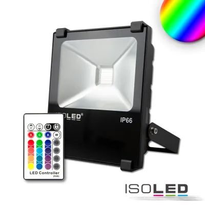 LED Fluter 10W, RGB, IP66, inkl. Funk-Fernbedienung