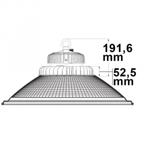 LED Hallenleuchte FL 200W, Alu-Reflektor, 80°, IP65, 1-10V dimmbar, neutralweiß