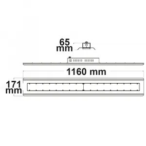 LED Hallenleuchte Linear SK 240W, 30°, IK10, IP65, 1-10V dimmbar, neutralweiß