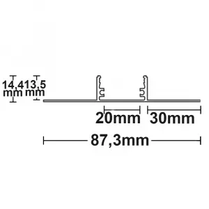LED Trockenbau T-Profil 20, 300cm