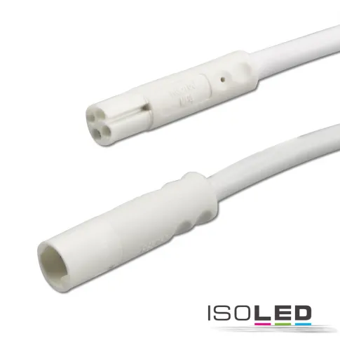Mini-Plug RGB Verlängerung male-female, 3m, 4-polig, IP54, weiß, max. 48V/6A