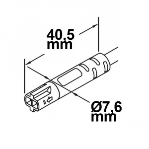 Mini-Plug Anschlusskabel male, 1m, 2x0,75, IP54, weiß-grün, max. 48V/6A