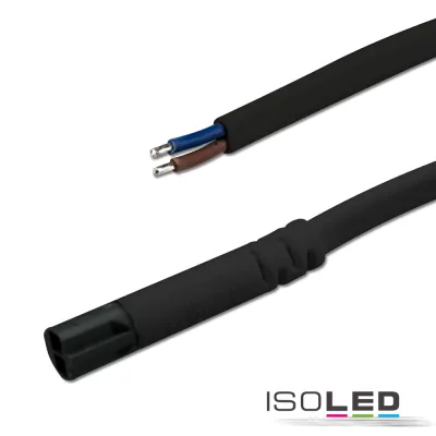 Mini-Plug Anschlusskabel male, 1m, 2x0,75, IP54, schwarz, max. 48V/6A