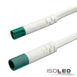 Mini-Plug Verlängerung male-female, 3m, 2x0,75, IP54, weiß-grün, max. 48V/6A