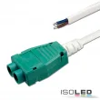 Mini-Plug 2-fach Verteiler female, 1m, 2x0,75, IP54, weiß-grün, max. 48V/6A