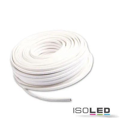 Kabel 25m Rolle 2-polig 0,75mm² H03VVH2-F PVC Mantel weiß, VDE (nicht halogenfrei!), AWG18