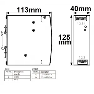 LED Hutschienen-Trafo 48V, 48~55V/DC, 0-150W