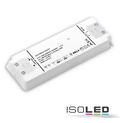 LED Trafo 48V/DC, 0-60W, ultraflach, SELV