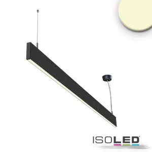 LED Hängeleuchte Linear Up+Down 600, 25W, prismatisch, linear- u. 90° verbindbar, schwarz, warmweiß