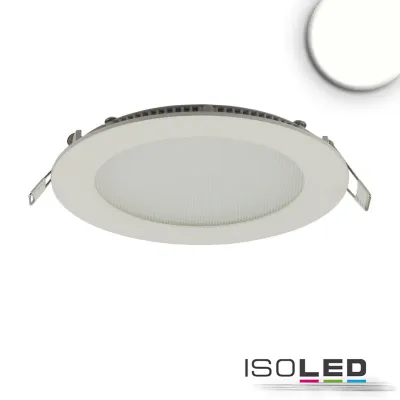 LED Downlight, 9W, rund, ultraflach, blendungsreduziert, weiß, neutralweiß, dimmbar CRI90