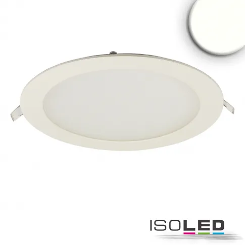 LED Downlight, 18W, rund, ultraflach, blendungsreduziert, weiß, neutralweiß, CRI90