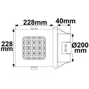 LED Downlight Prism blendungsreduziert 25W, IP54, neutralweiß, dimmbar