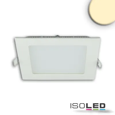 LED Downlight, 9W, eckig, ultraflach, blendungsreduziert, weiß, warmweiß, dimmbar CRI90