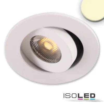 LED Einbauleuchte MiniAMP weiß, 3W, 24V DC, warmweiß, dimmbar