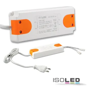 LED Trafo MiniAMP 12V/DC, 0-50W, 120cm Kabel mit Flachstecker, sekundär 2 female Buchsen