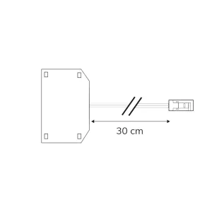 MiniAMP 6-fach Verteiler (1 male-Stecker an 6 female-Buchsen), 30cm, 2-polig, weiß, max. 3,5A