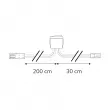 MiniAMP Einbauschalter Ein/Aus, female-Buchse und male-Stecker, 30cm+200cm, 2-polig, weiß, max. 5A