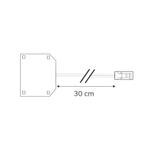 MiniAMP 4-fach Verteiler (1 male-Stecker an 4 female-Buchsen), 30cm, 2-polig, weiß, max. 3,5A