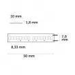 LED CRI919/940 MiniAMP CCT Flexband, 24V DC, 7W+7W, IP20, 120cm, Kabel beids. + maleAMP, 240 LED/m