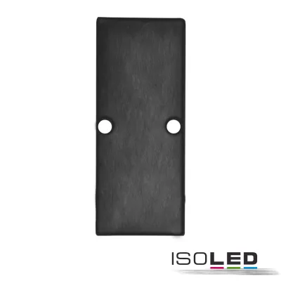 Endkappe EC90 Aluminium schwarz RAL 9005 für Profil HIDE DOUBLE inkl. Schrauben