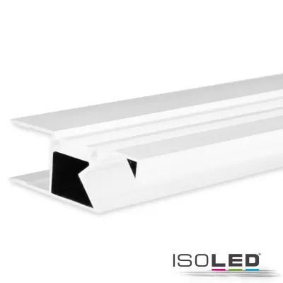 LED Aufbauleuchtenprofil HIDE ASYNC Aluminium weiß RAL 9003, 200cm