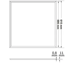LED Panel Frame 625, 40W, warmweiß, KNX dimmbar