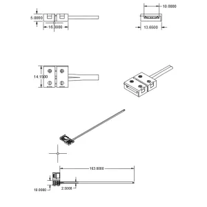 Clip-Verbinder (max. 5A) C1-210 für 2-pol. IP20 Flexstripes mit Breite 10mm, Pitch 12mm