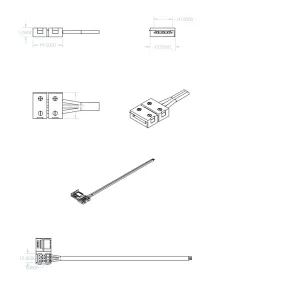 Clip-Kabelanschluss (max. 5A) C1-310 für 3-pol. IP20 Flexstripes mit Breite 10mm, Pitch 12mm
