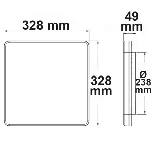 LED Decken/Wandleuchte mit HF-Bewegungssensor 24W, weiß, eckig, IP54, ColorSwitch 3000|4000K