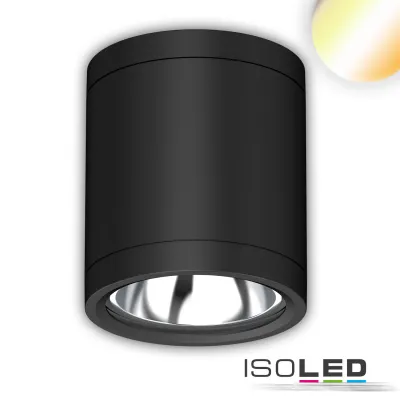 LED Deckenaufbaustrahler IP65, schwarz, 10W, ColorSwitch 3000|4000|5000K, dimmbar